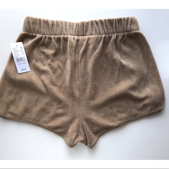ESSENTIALS Taupe Velour Shorts. NWT - Picture 3 of 7